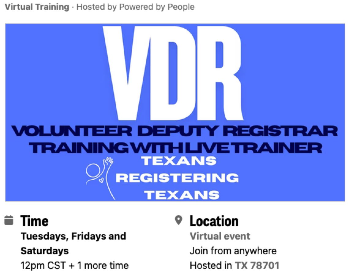 Volunteer Deputy Registrar (VDR) Training